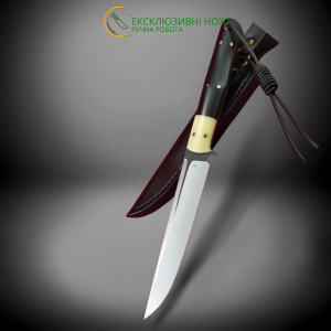 ЧОРНИЙ ГЕТЬМАН ексклюзивний ніж ручної роботи майстра студії RUSLAN KNIVES, купити замовити в Україні (Сталь N690™ 60 HRC)
